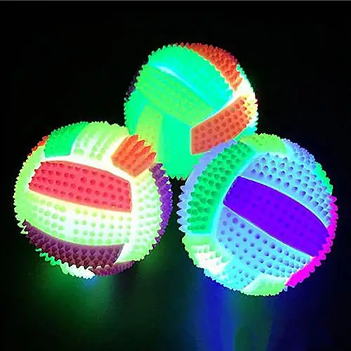 Luminous Bouncing Ball Night Light Flash Football Vent Ball Children Pet Game Toy Dog Kids Girls Boys Gift