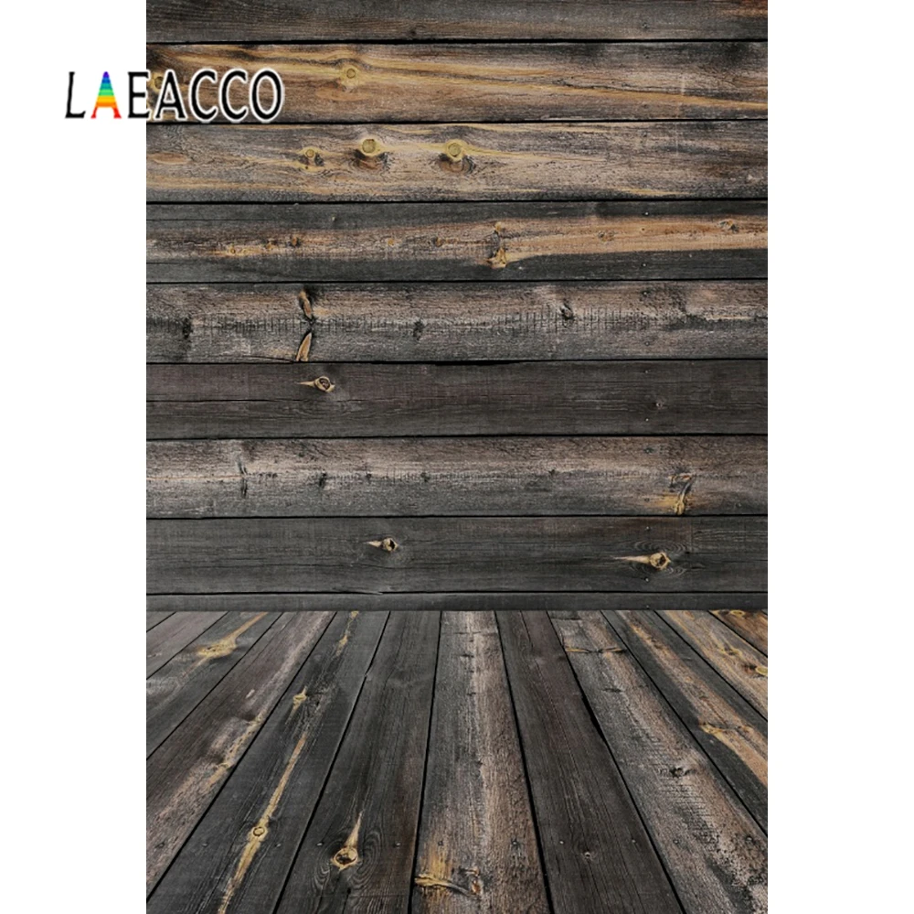 Laeacco Vinyl Hintergründe Old Dark Holz Bord Planken Textur Boden Baby Kind Porträt Foto Kulissen Photo Foto Studio