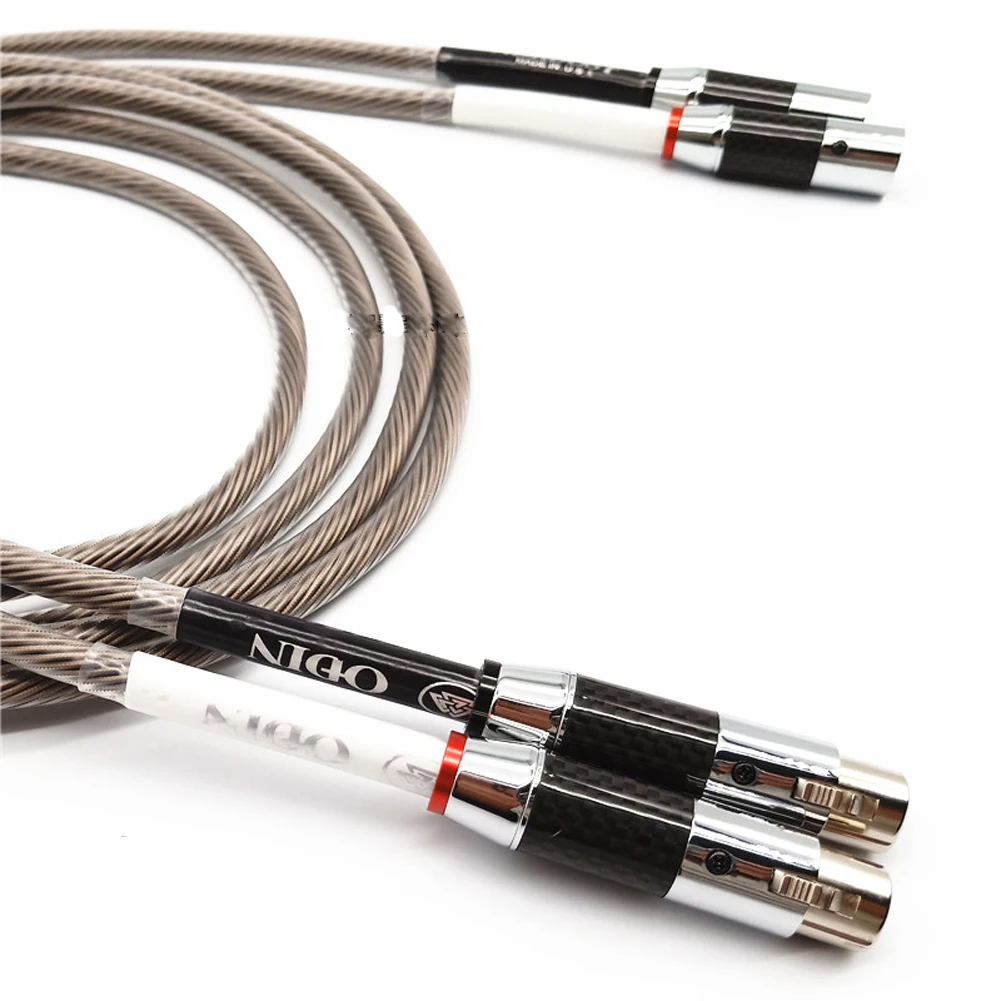 1 زوج واحد كريستال الفضة Nordos.t 3 دبابيس أنثى XLR إلى ذكر XLR كابل خط متوازن XLR كابلات سلك الصوت
