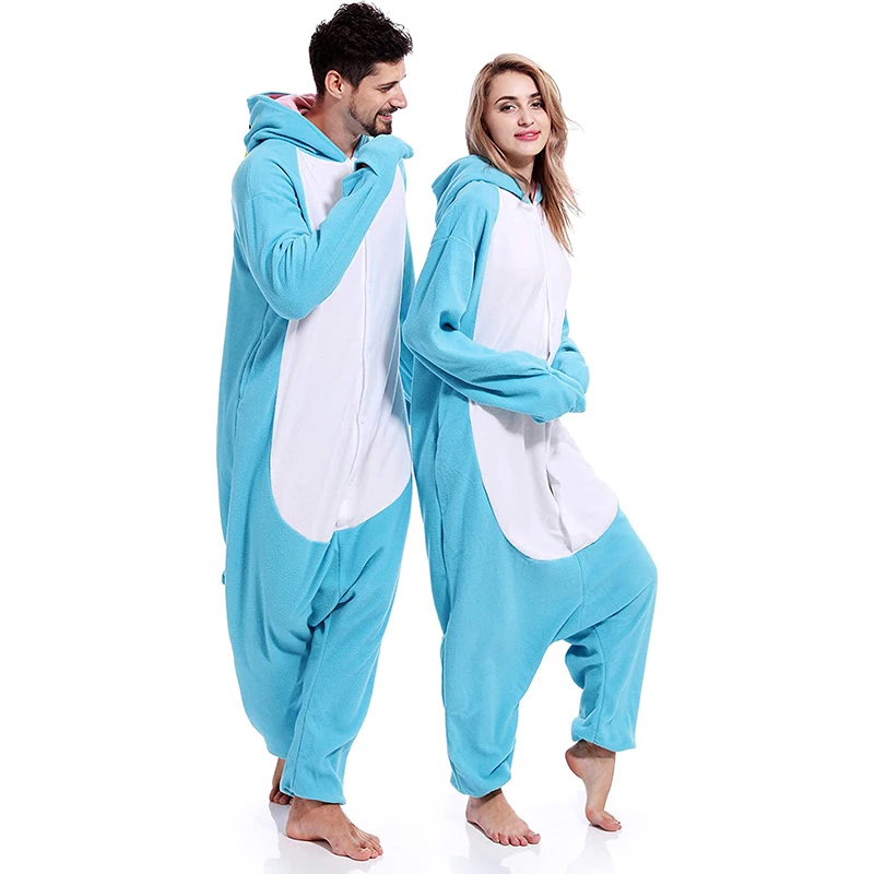 Narval pijamas feminino onesie kigurumi homewear de corpo inteiro dos desenhos animados cosplay traje de uma peça terno pijamas de lã masculino em geral onsie