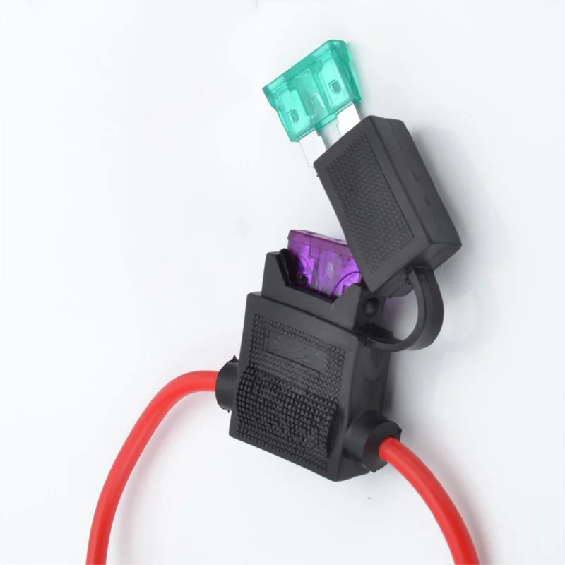 Medium Car Waterproof Fuse Holder Socket 3A 5A 7.5A 10A 15A 20A 25A 30A 35A 40A Auto Motorcycle Motorbike Blade Fuse