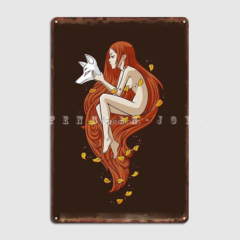 

Kitsune металлический знак настенный паб настенный Печатный фотографический знак постер
