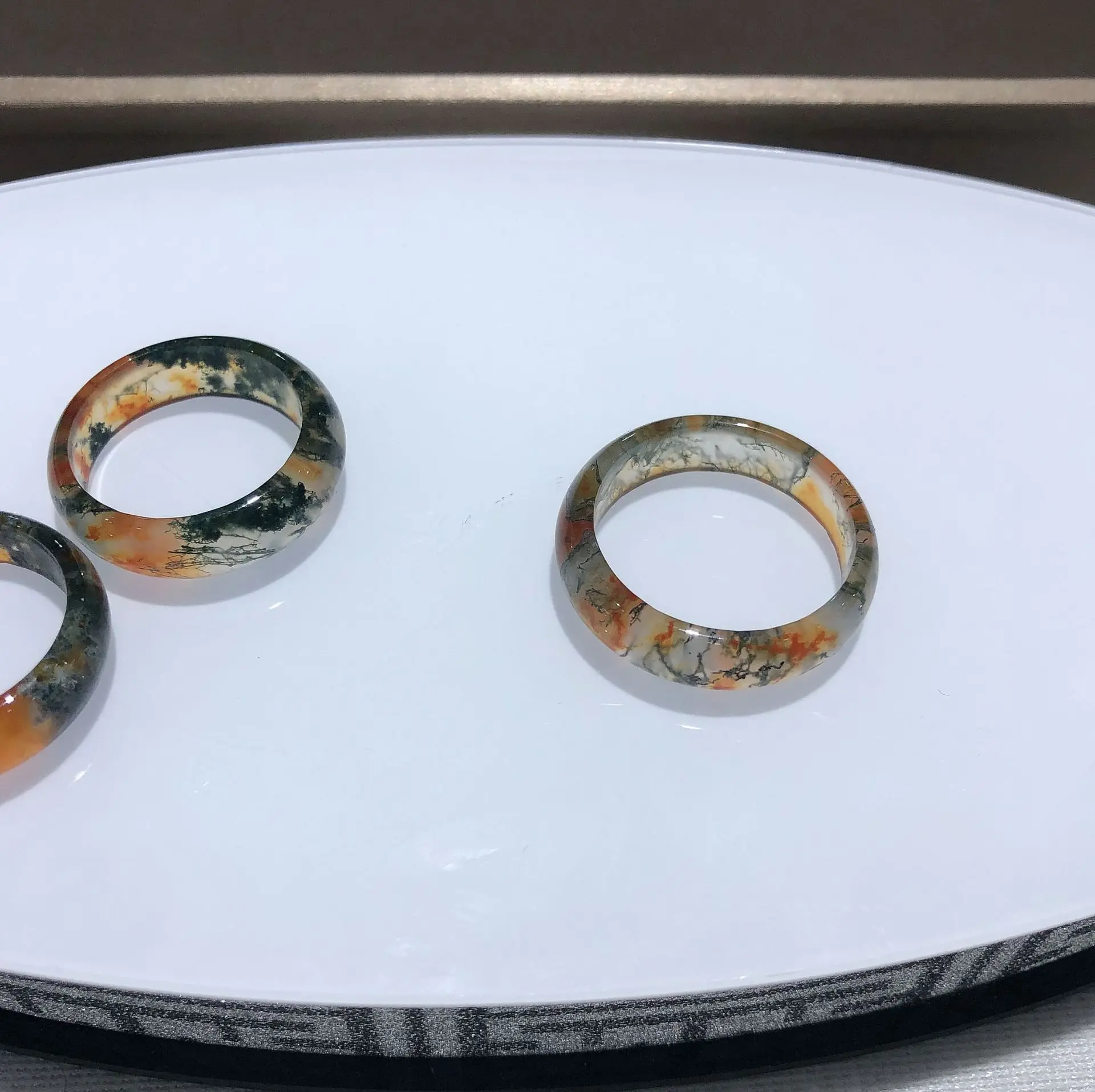 Red & Green Moss Agate Ring Natural Gemstone Jewelry Rings For Women For Man For Gift Wholesale ! image 4