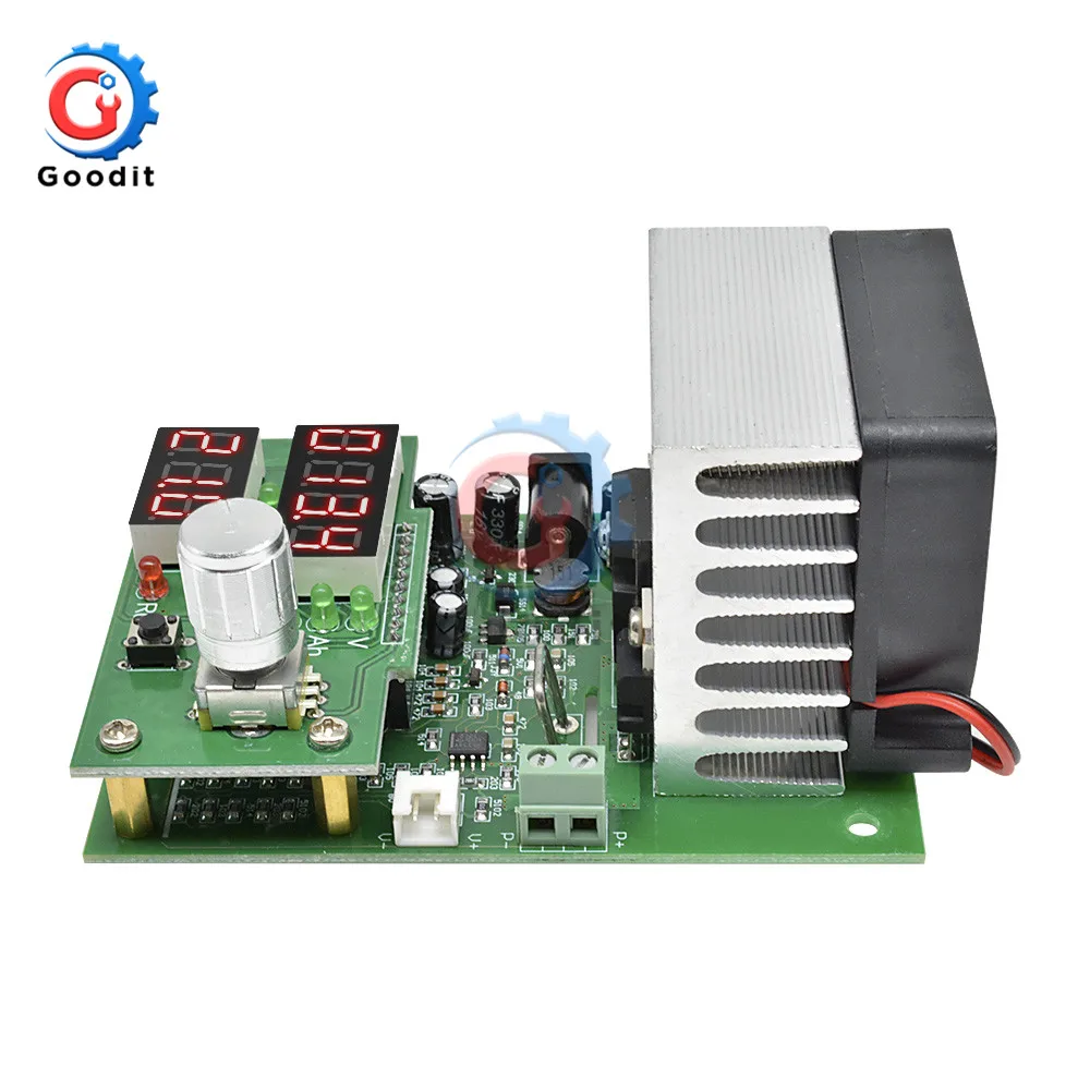 9.99A 60W 30V Constant Current Electronic Load Discharge Battery Capacity Tester Meter With Dual LED digital Fan Module