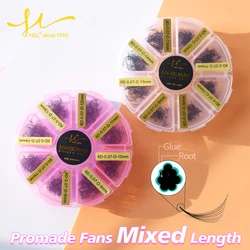 500 Fans Mix length Thin Pointy Base Premade Fans Loose Fans 3D--14D Volume Lash Sharp Narrow Stem Cluster Eyelash Extension