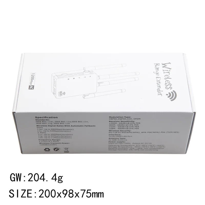 5.8G Dual Band 1200M Draadloze Wifi Signaal Repeater Versterker/High Power Ap Router