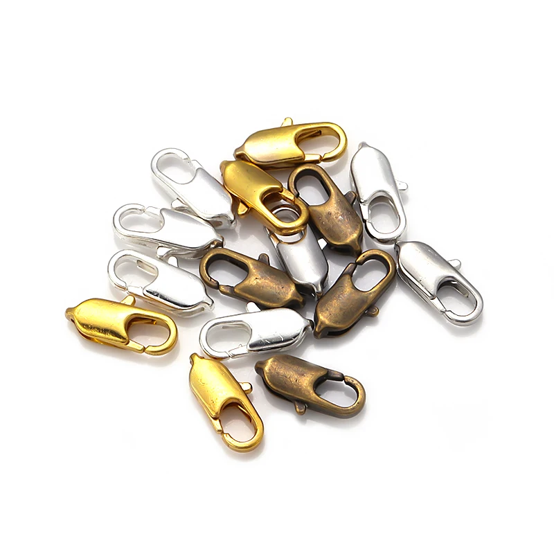 Rotating Dog Buckle Gold Rhodium Metal Lobster Clasps Hooks For DIY Jewelry Making Key Ring Chain Accessories For Necklace