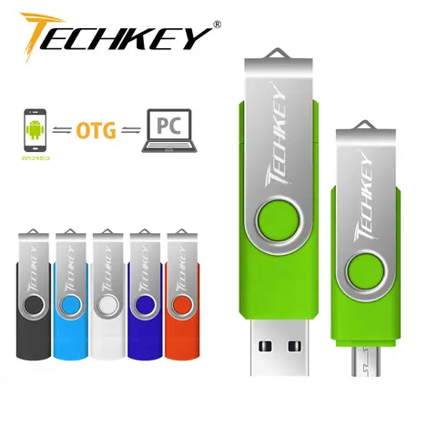 OTG USB flash drive in multiple capacities for mobile TECHKEY