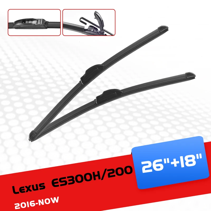 CELANOVA Wiper Blade Mobil untuk Lexus ES300H/200 2016- 26 "+ 18" Wiper Karet Wiper Kaca Depan