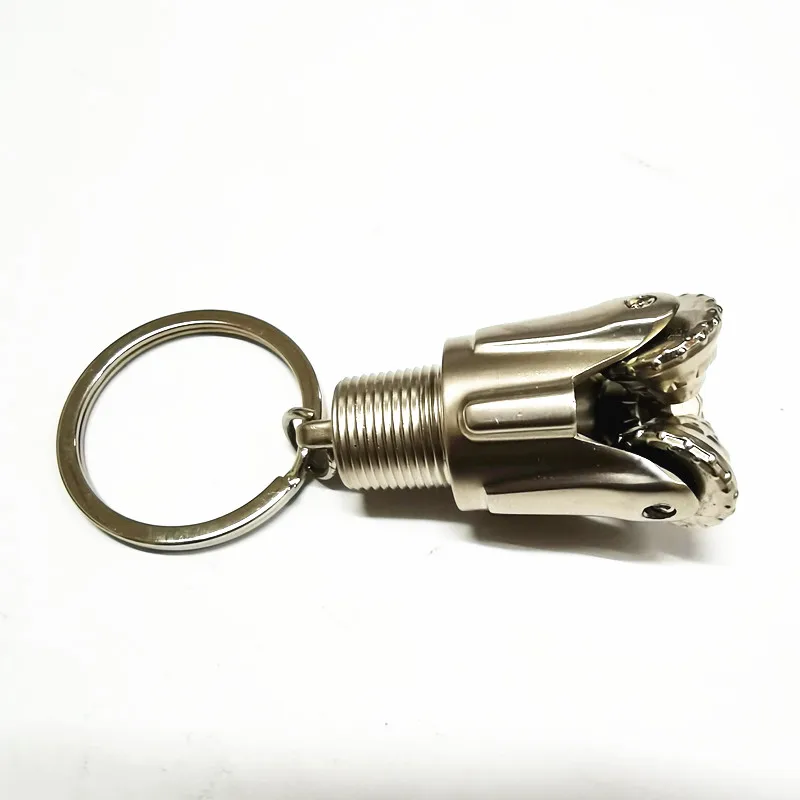 drill bit pendant oil well Metal Keyring Gift Rotatable pendant PDC Oilfield Gear Drill Bits Key Chain three cone rotary