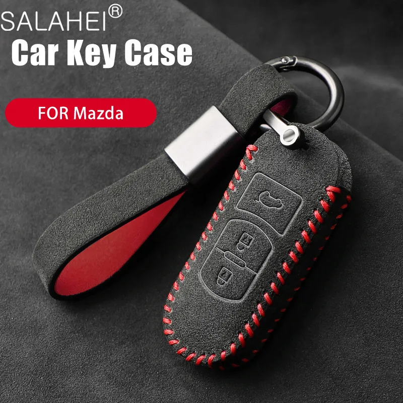 

Car Key Suede Case Remote Cover For Mazda 2 3 5 6 8 CX-3 CX-4 CX-5 CX-7 CX8 CX-9 2019 2020 Atenza Axela MX5 Auto Key Shell Bag