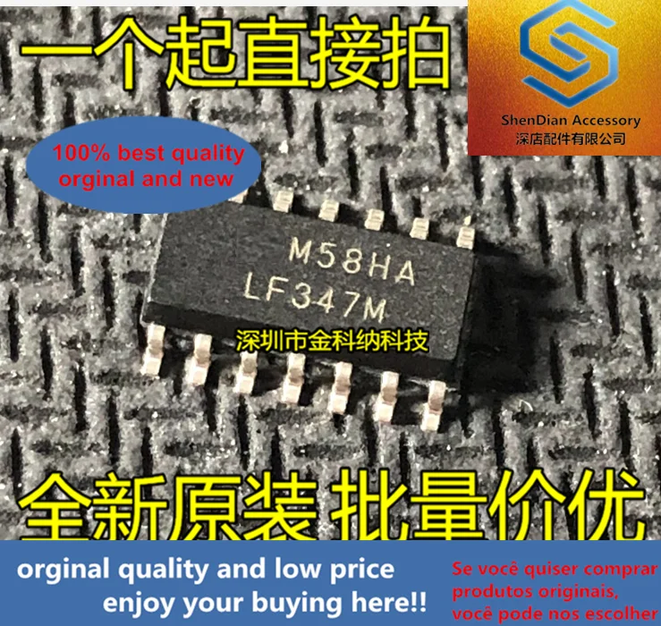 

10pcs only orginal new LF347M broadband four JFET input operational amplifier chip SMD SOP14 feet