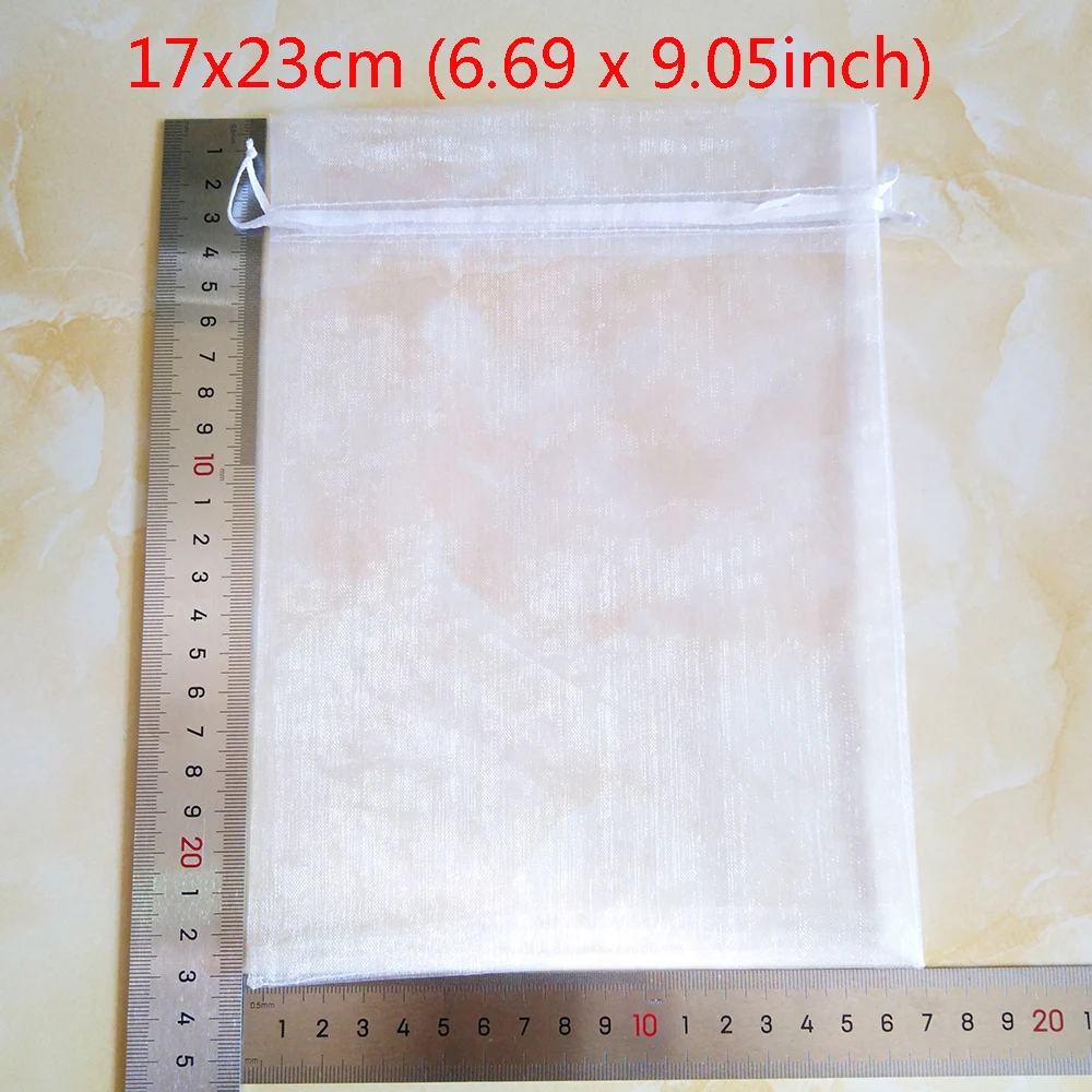 50pcs/lot Small & Large Organza Bag Wedding Pouches Jewelry Packaging Bags Birthday Party Christmas Gift Bags 11 Sizes 24 Color