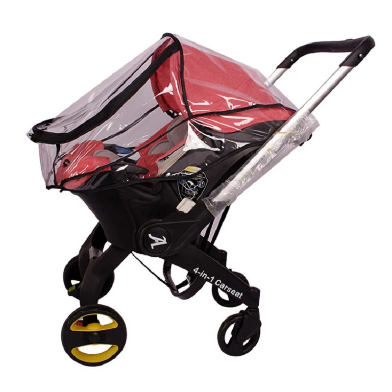 Car Seat Stroller Accessories Rain Cover Fit DNA/Foofoo Stroller 4 in1 Raincoat Safety PVC Baby Carriage Waterproof  Cover