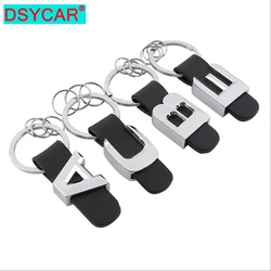 Dsycar 3d carro chaveiro de metal carta pulseira de couro chaveiro para mercedes benz a b c d e g s classe carro chaveiro de couro