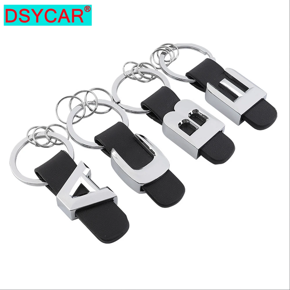 DSYCAR 3D Car Key Chain Metal Letter Leather Strap keychain For Mercedes Benz A B C D E G S Class Car Keychain leather Key Rings