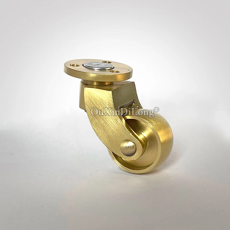 HOT 4PCS 1Inch Solid Brass Casters Wheels Table Chair Sofa Couch Furniture Feet Castors 360° Swivel Furniture Rollers Runners