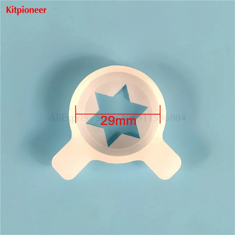 6 in 1 Soft Service Hexagram Star Shaped Moulding Lids Spare Parts For Ice Cream Machine Front Panel Modeling Cap 6Pcs