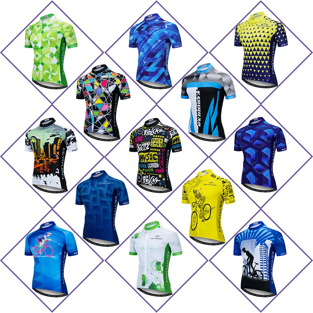 

KEYIYUAN Summer Men Cycling Jersey Mtb T-shirt Riding Bicycle Maillot Cyclisme Camisa Ciclista Masculino Radtrikot Herren