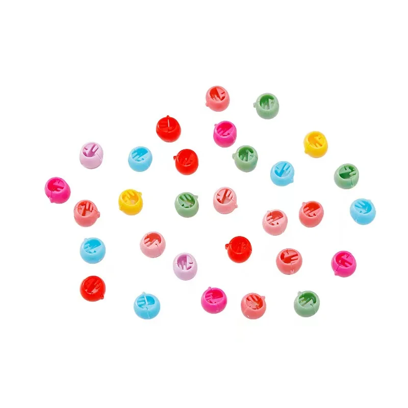 50-100Pcs Candy Colors Hair Braids Plastic Beads Headwear Women Colorful Small Ornament Clips Hair Claw Hair Accessories