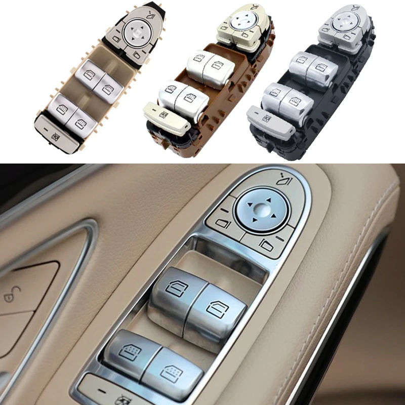 Master Power Window Control Switch Window Lifter Control Buttons for Mercedes-benz W213 W222 E Class 4 Door Saloon