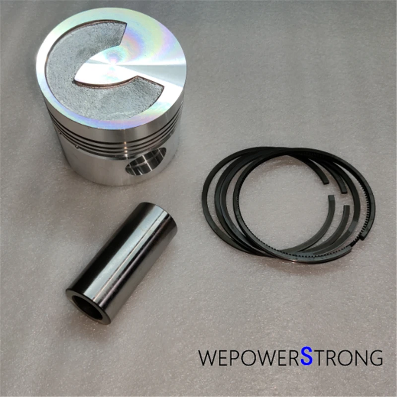 Piston And Rings Kit W/ Pin Fits for Changchai Or Similar Model S1100 16HP Swirl Water Cool Diesel Engine Generator Spare Parts