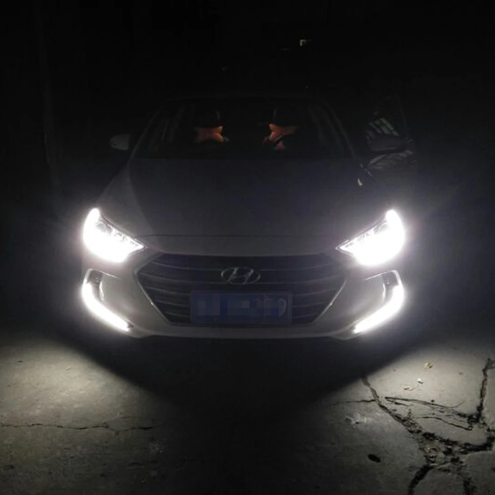 LED DRL Day Light for Hyundai Elantra Avante AD 2016 2017 Daytime Running Light Driving Fog Lamp with Turn Signal