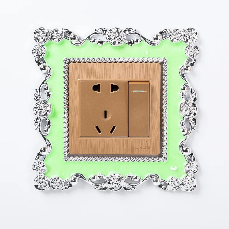 New Switch Sticker Resin Single Light Switch Surround Socket Finge Switch Cover Square Shape Switch  Stickers  Switch Sticker Wa