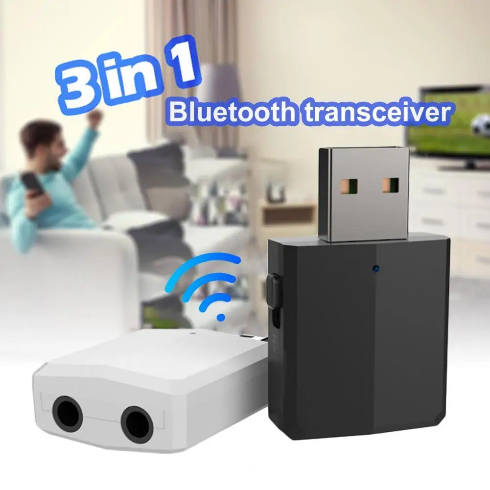 2 in 1 Mini Portable Bluetooth 5.0 Audio Receiver Transmitter Adapter for TV/PC