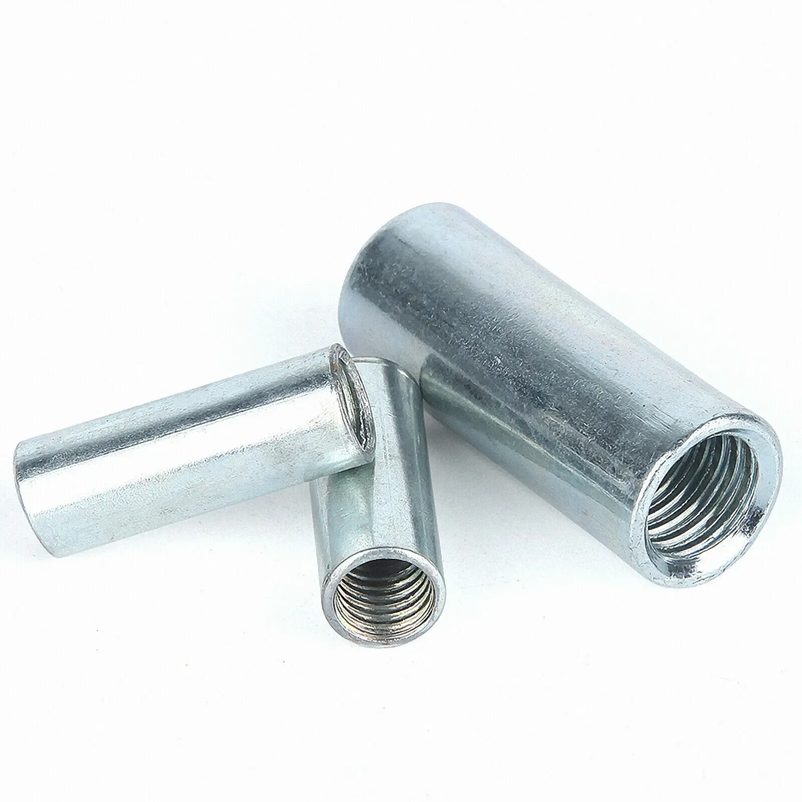 

M6-M12 Round Rod Coupling Long Nuts Bar Stud Carbon Steel Zinc Plated Connection Thread Nuts