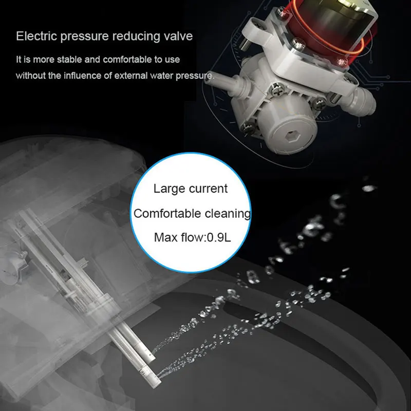 Imagem -05 - Ecofresh-assento Sanitário Aquecido Inteligente Forma de u o v Tampa Elétrica para Bidé Luz Led wc