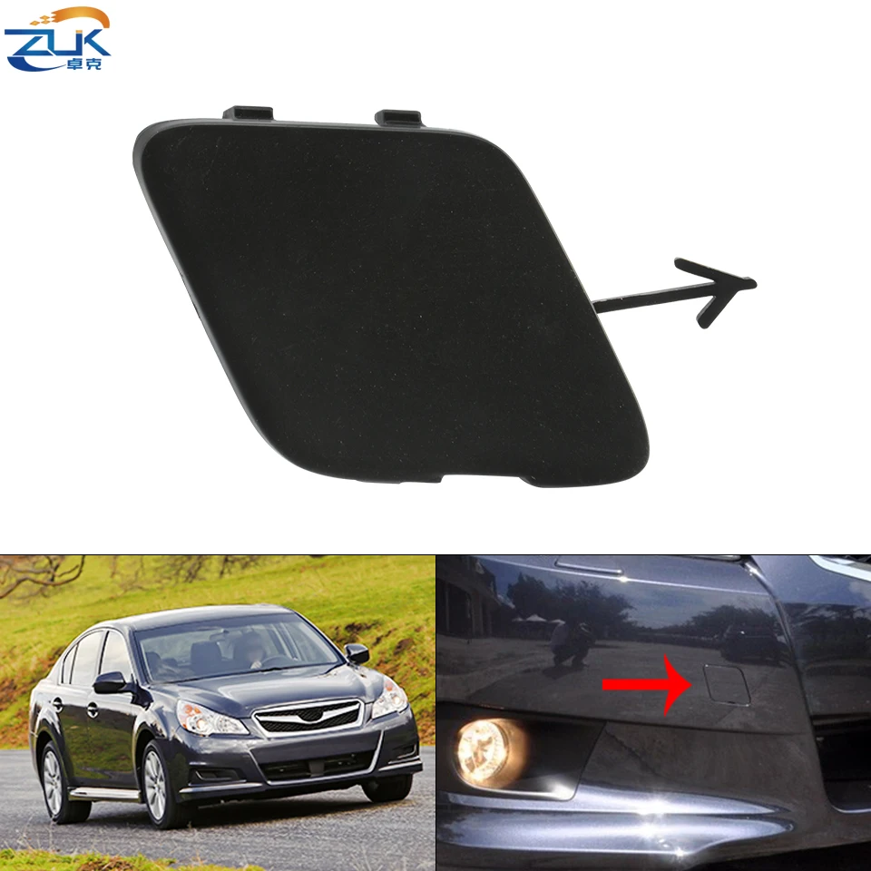 ZUK For Subaru Legacy B4 2010-2012 Front Bumper Towing Hook Cover Cap Tow Hook Trim Garnish Shell Lid Unpainted OEM:57731-AJ160