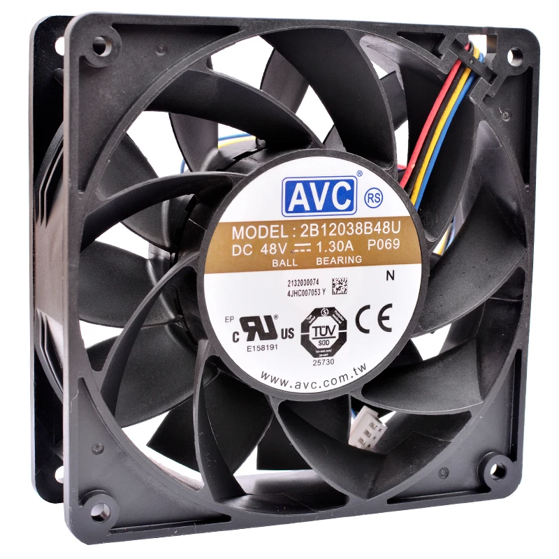 

2B12038B48U 120mm 120x120x38mm 12cm DC48V 1.30A 4-line high-volume cooling fan for server cabinet