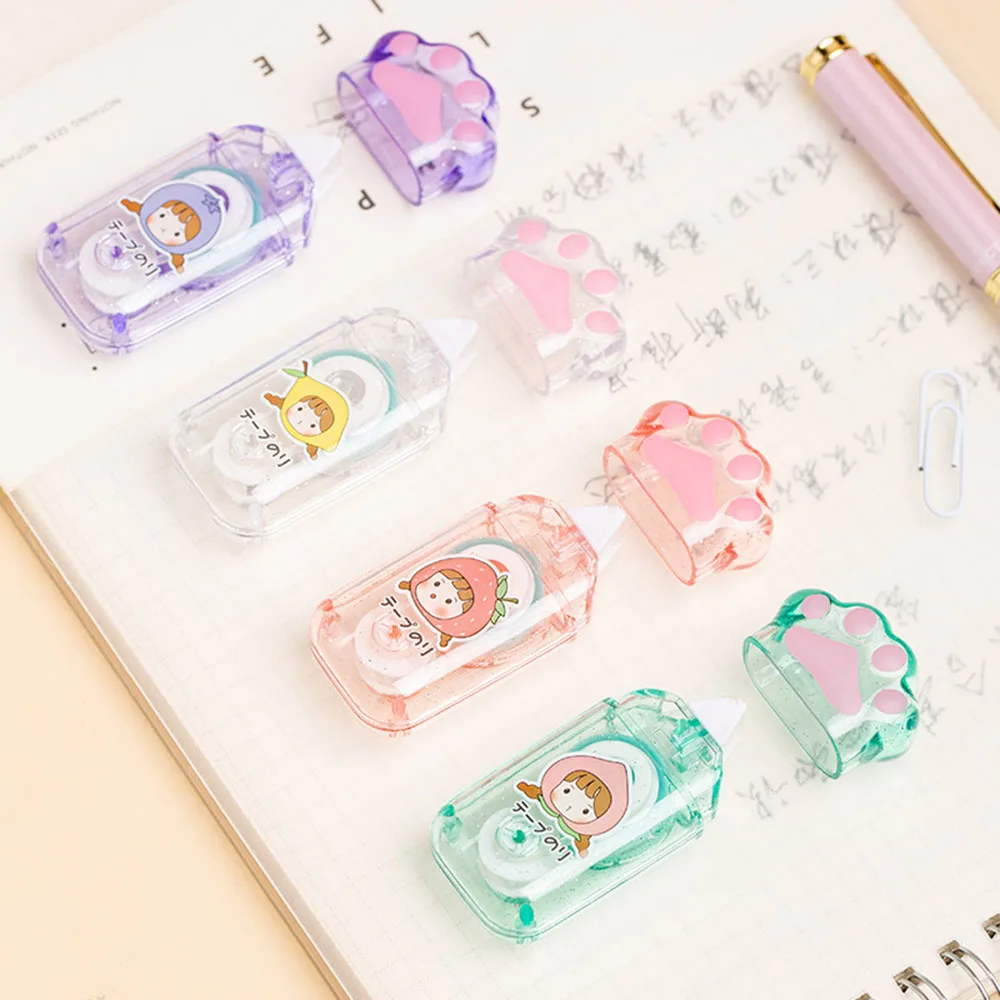 Double Sided Journal Tape for Scrapbook Cute Cat Paw Double Side Adhesive Glue Tape Office School Stationery  Supplies