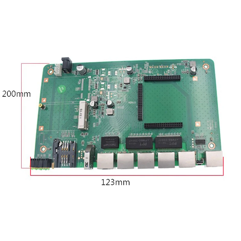 Roteador wifi, sem fio, 4g lte banda dupla, para cartão sim, mt7621a + mt7612e + mt7603e chipset 10/100/1000m, placa para modem pcba