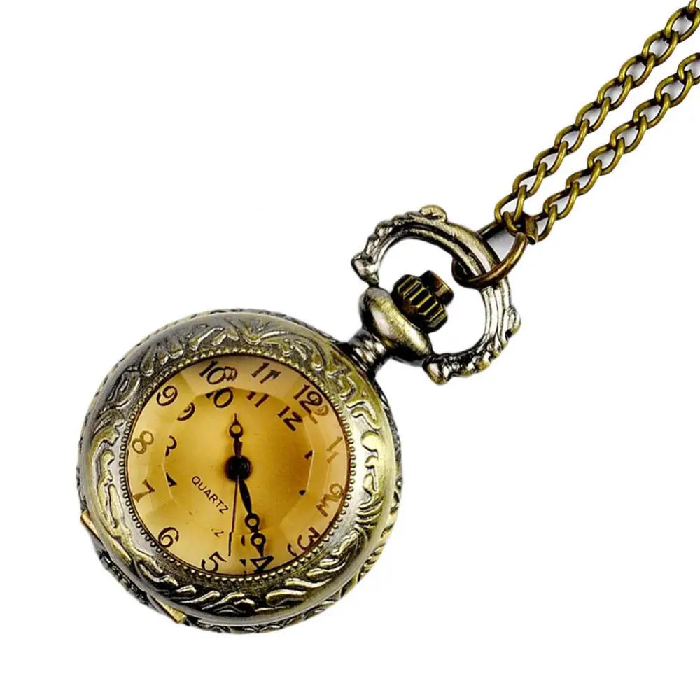 Reloj de bolsillo de cuarzo para hombre y mujer, pulsera clásica con diseño de dibujos animados, collar con colgante Vintage Steampunk, el mejor regalo de cumpleaños