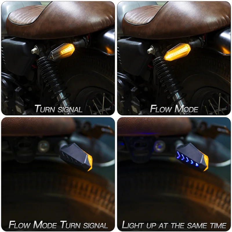 Clignotants de moto à 17led 2835SMD, relais intégré, clignotants lumineux pliables