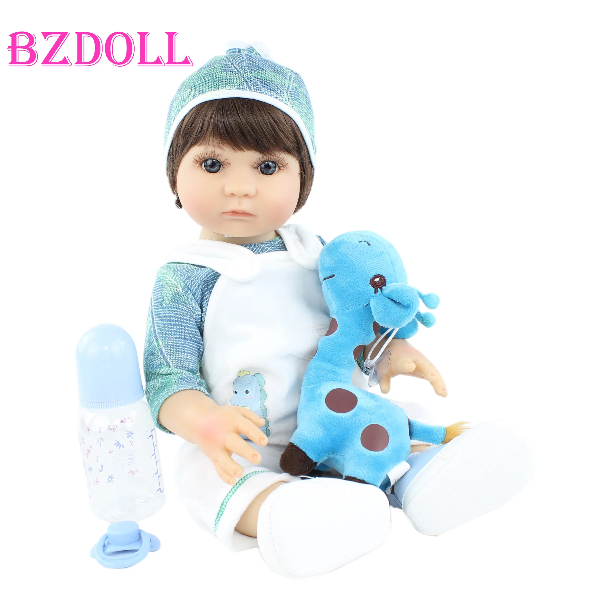 48CM & 55CM Full Silicone Body Reborn Boy  Doll For Girl Vinyl Newborn Babies Child Birthday Gift Play House Dress Up Toys