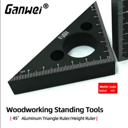 Ganwei – règle triangulaire épaissie, rapporteur d'angle, vitesse d'onglet, carré, pour la construction, cadre, outils de travail du bois