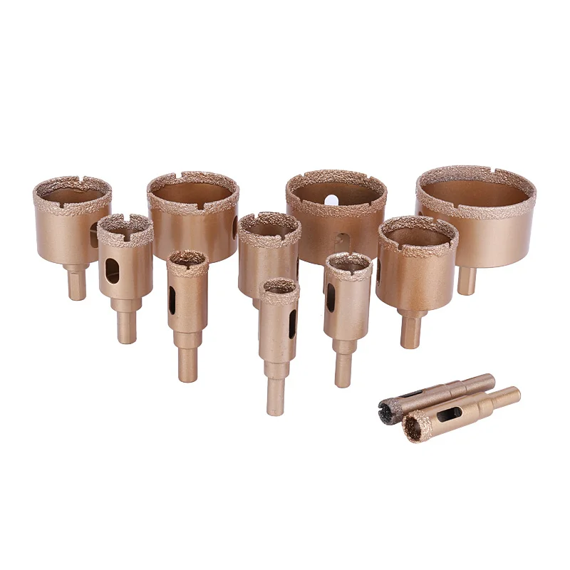 JUNEFOR 6-60Mm Mũi Dụng Cụ Mở Dao Cắt Kính Cường Lực Gốm Đá Cẩm Thạch Lỗ Cưa Kim Cương Hàn Cưa Lỗ Khoan bit Dụng Cụ Mở Đa Năng