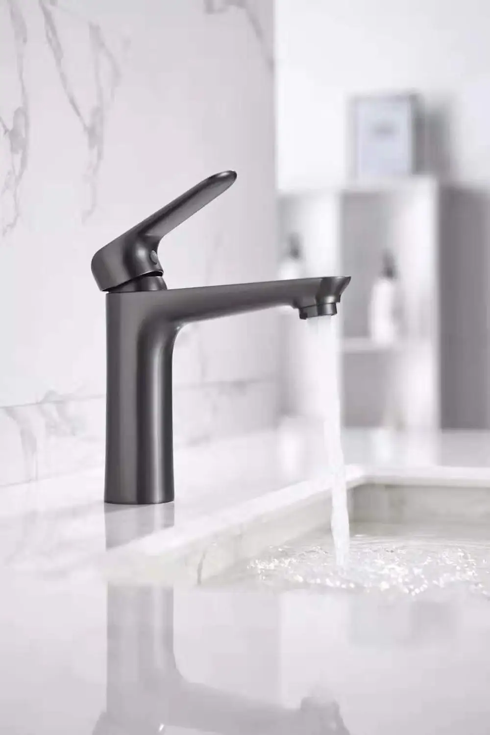 

New style Gun gray colour Brass Bathroom sink faucet cold hot water basin mixer faucet tap top quality bathroom faucet