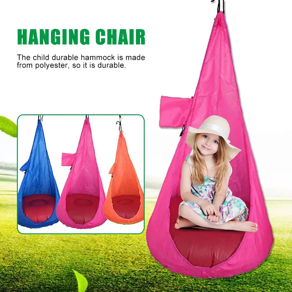 Durable Children Hammock Chair Kids Pod Swing Swing Pod Comfortable Hanging Seat For Indoor And Outdoor Use Playing Game