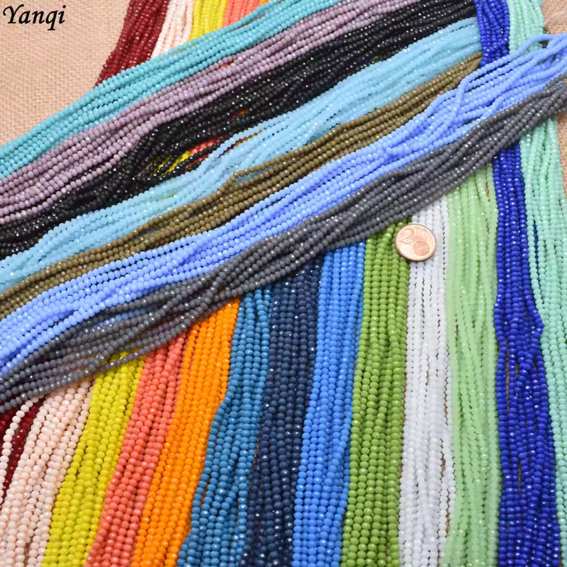 Yanqi 2 3 4mm Rondell Austria Faceted Crystal Beads Round Glass Beads Loose Spacer Beads for Jewelry Making DIY - Image 4