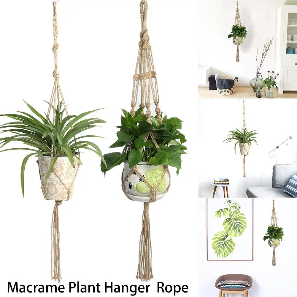 handmade macrame plant hanger flower /pot hanger for wall decoration countyard garden