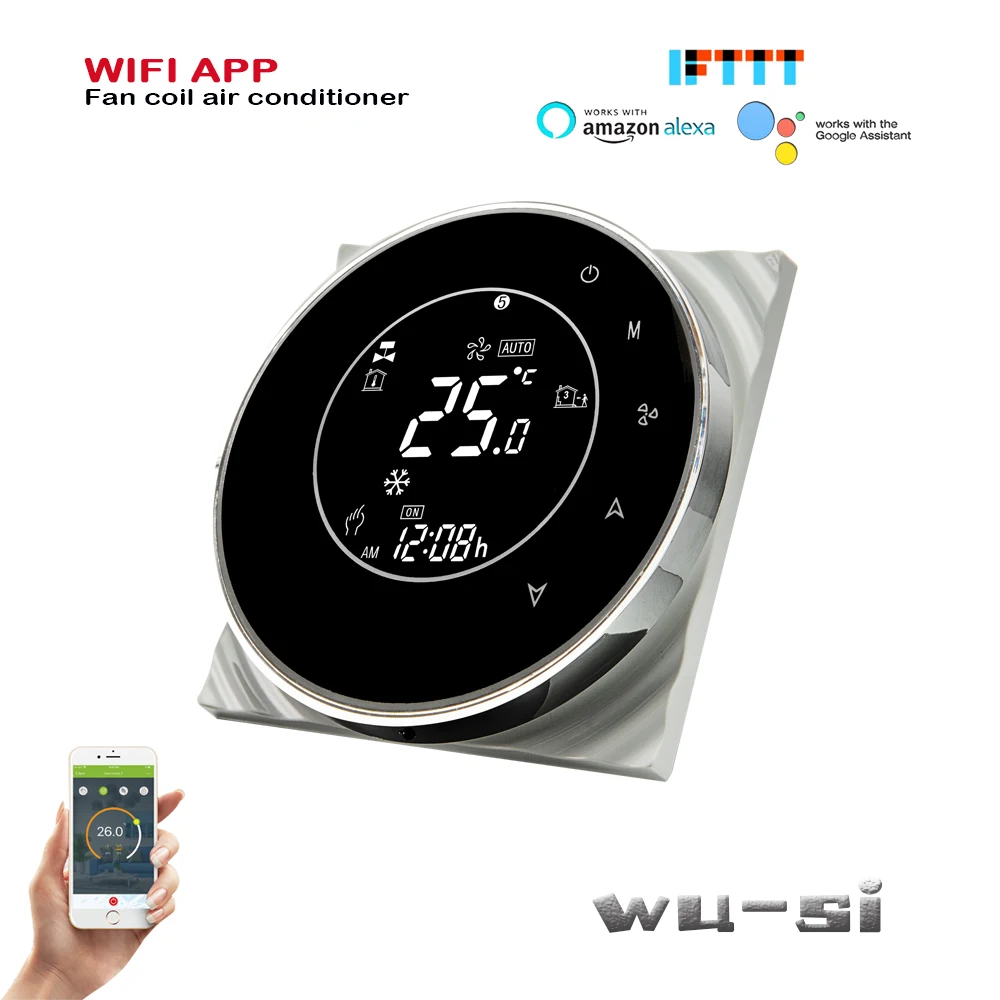 WIFI fan-coil-thermostat- 2 Rohr kühlen oder wärme, 24VAC 95-240VAC