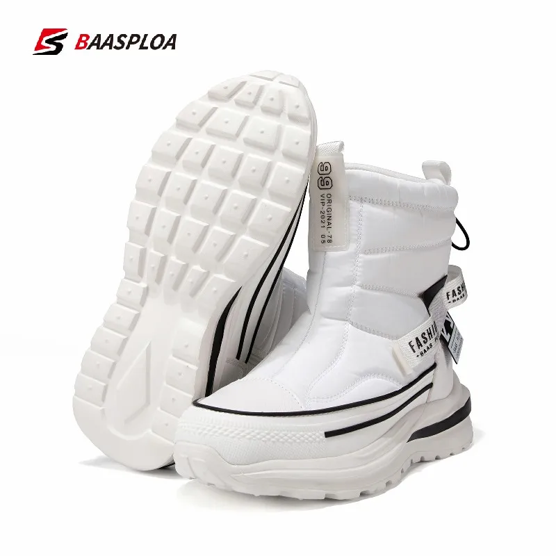 Baasploa 2022 Winter New Warm Cotton Shoes Non-slip Wear-resistant Snow Boots High gang thick-soled Comfortable Male Shoes