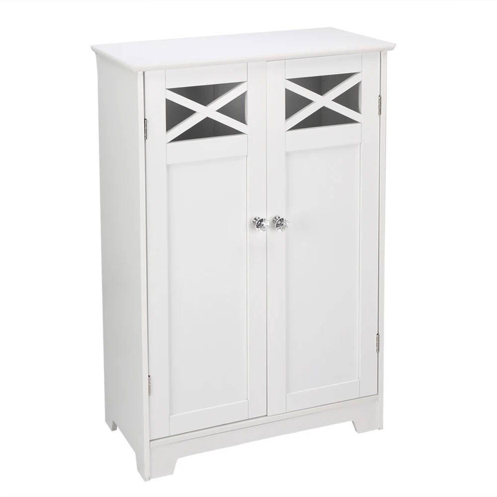 FCH Double Door Fork Bathroom Cabinet White The Bathroom Ark (59.94 x 29.97 x 89.92)cm