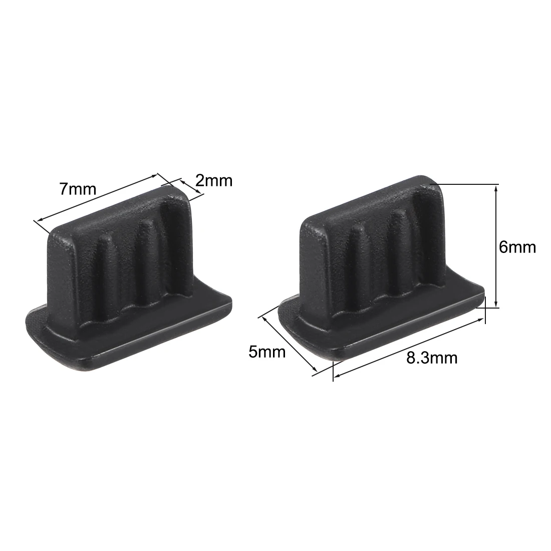 Uxcell 20pcs Silicone Mini USB Cap Port Cover Anti Dust Protector 7x2mm Dust Plug Silicone Anti-dust Stopper