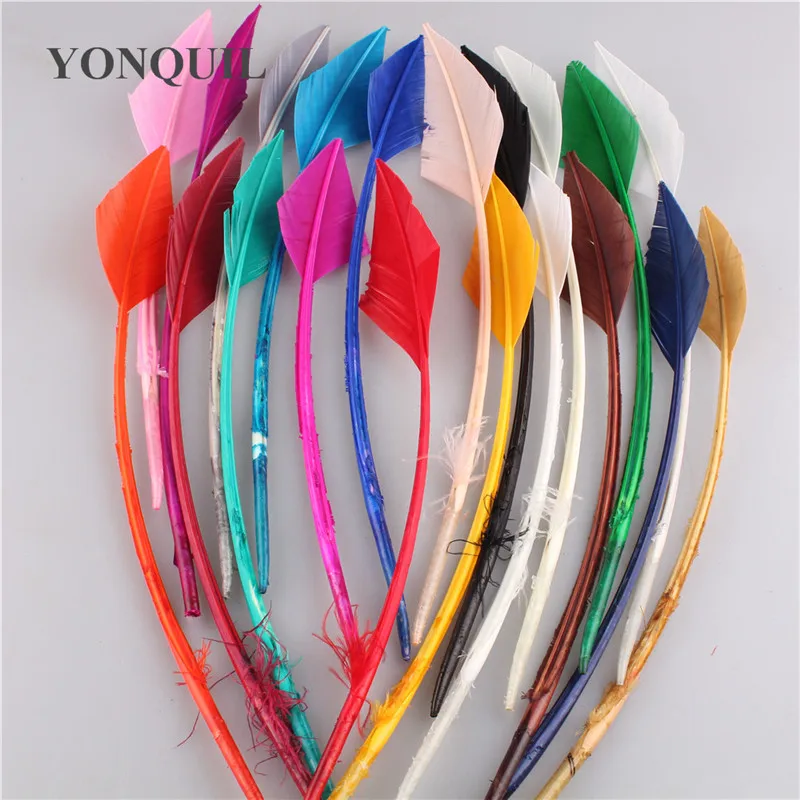 

20CM Length Natural Goose Feather Dyed Various Swan Feathers For Crafts Wedding Fascinator Party DIY Accessories 100Pcs/Lot