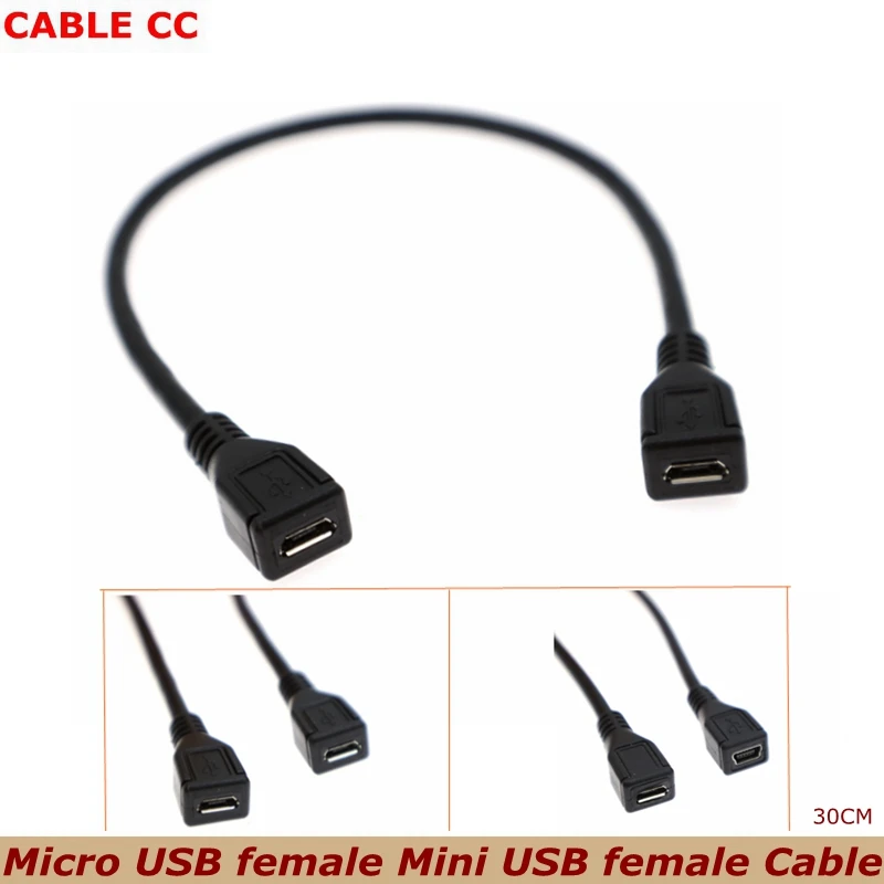 

The Best Quality 0.3m mini USB Female to Micro USB B Female Data Charger Cable Adapter Converter Charger Data Cable